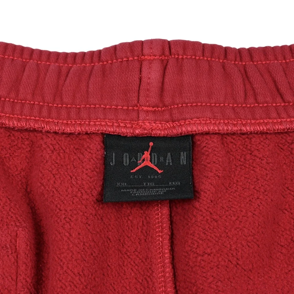 Jordan Sweat Shorts Mens 2XL Red Fleece Jumpman Lounge Pockets FV7285-687 Casual